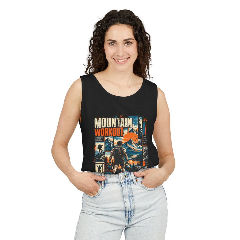 Mountain Workout Graphic Tank Top
