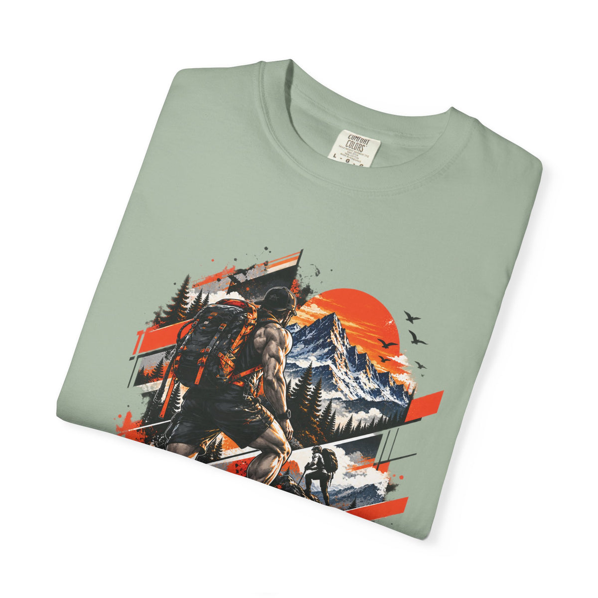 Samurai Warrior Mountain Sunset Graphic T-Shirt