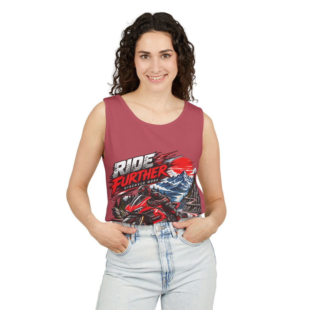 Ride Further Motorcycle Tank Top