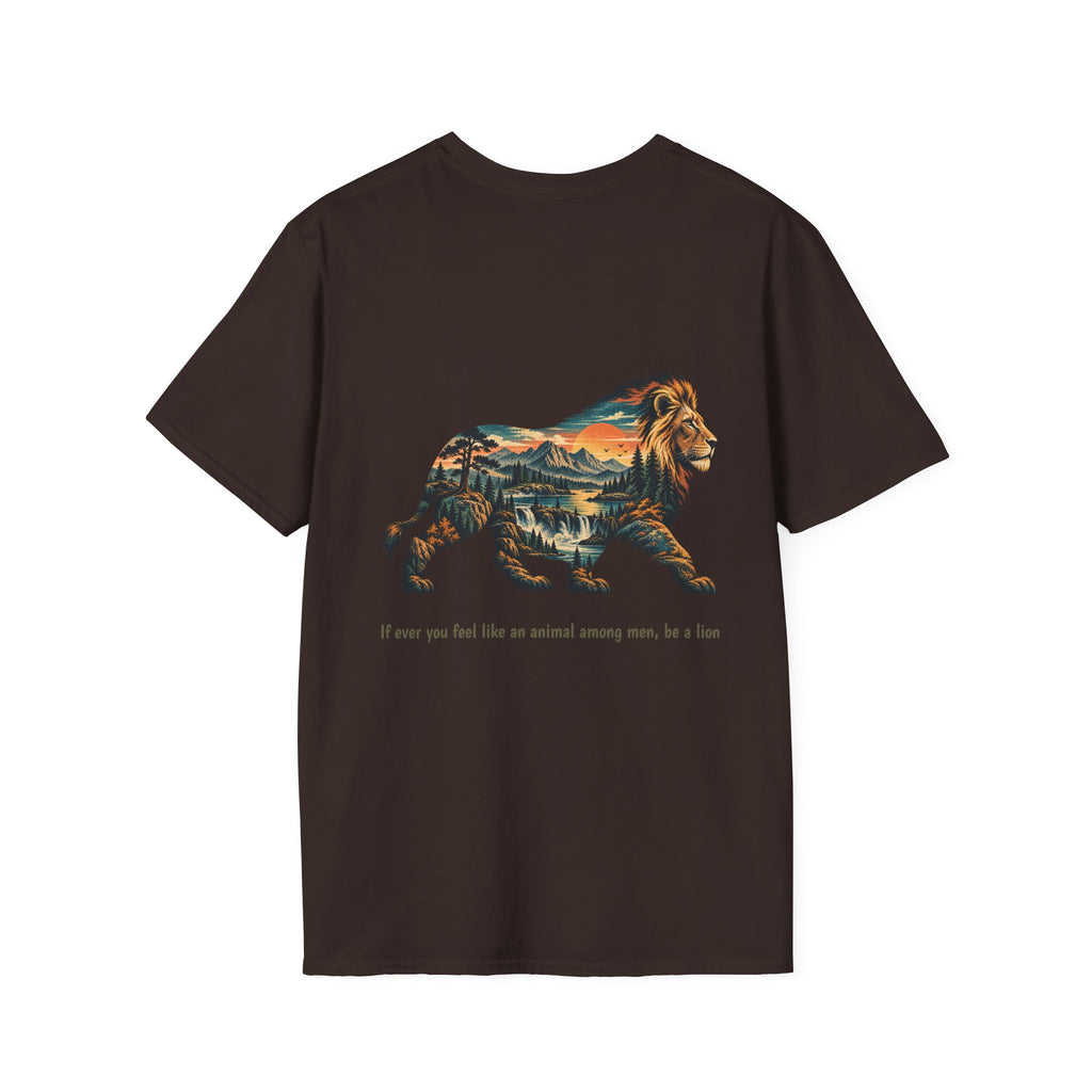 Lion Wildlife Graphic T-Shirt – “If Ever You Feel Like an Animal Among Men, Be a Lion”