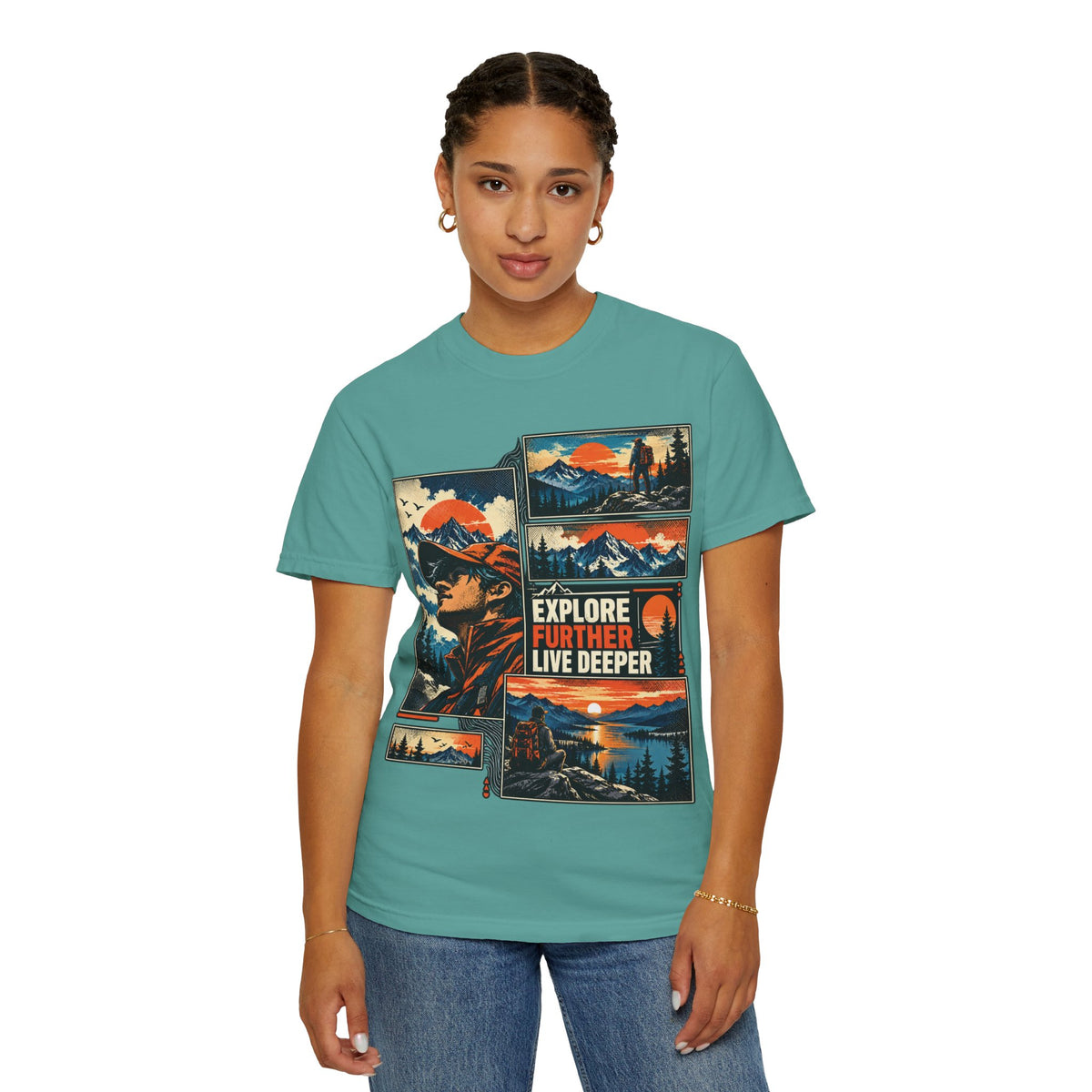 Explore Further Live Deeper Adventure Graphic T-Shirt
