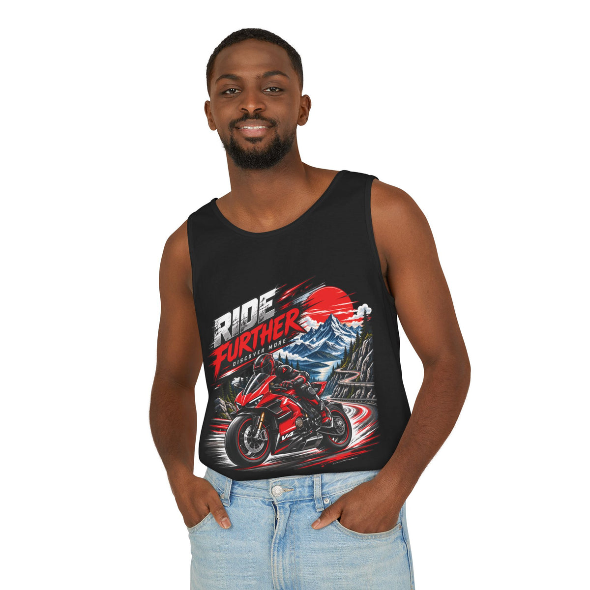Ride Further Motorcycle Tank Top