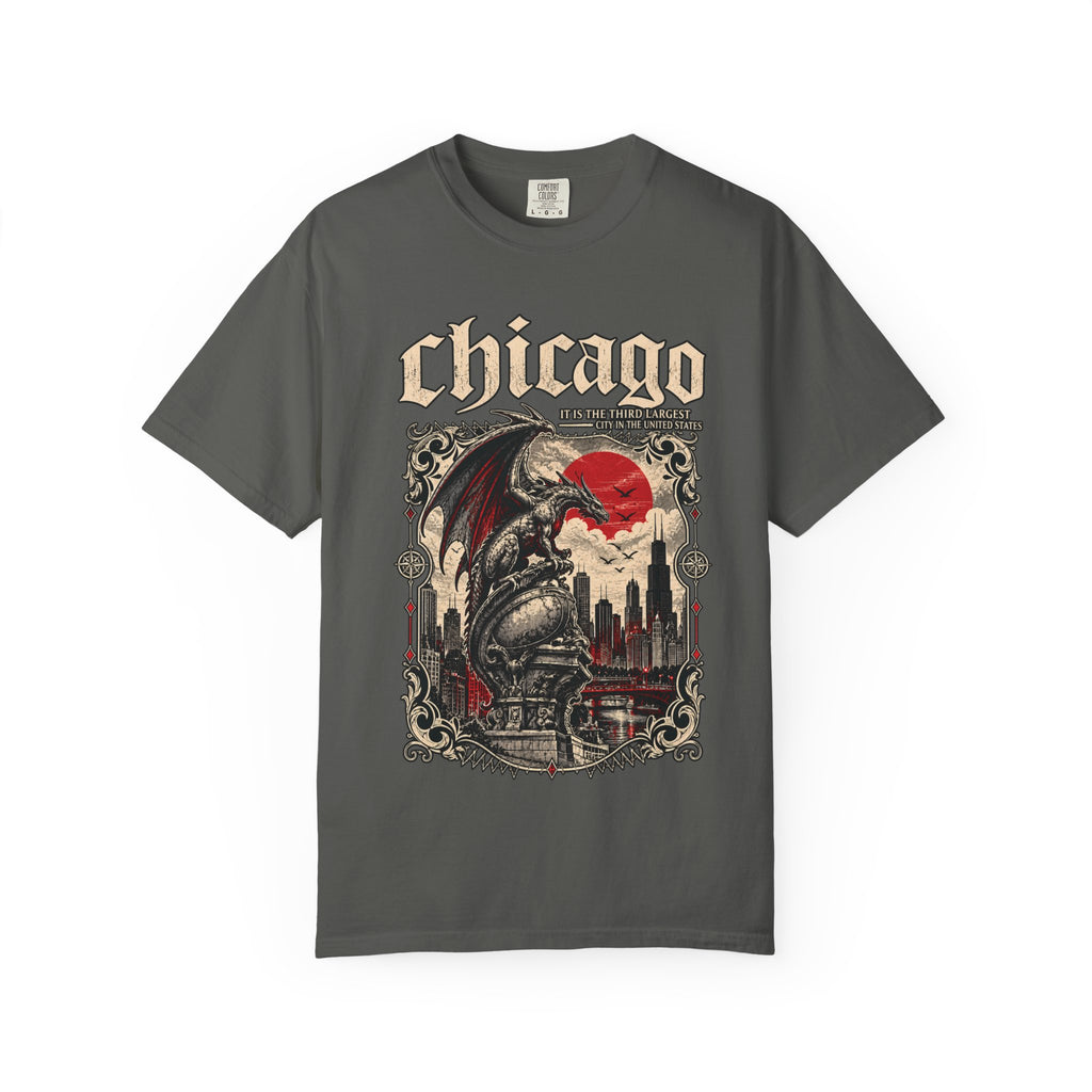 Chicago Gothic Dragon Graphic T-Shirt
