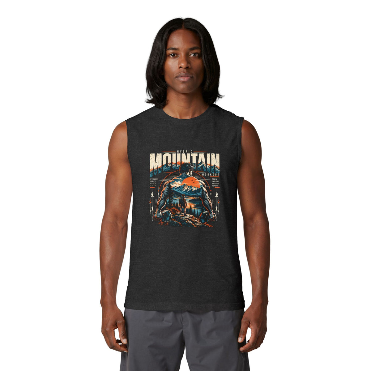 Mountain Adventure Graphic Muscle Tank