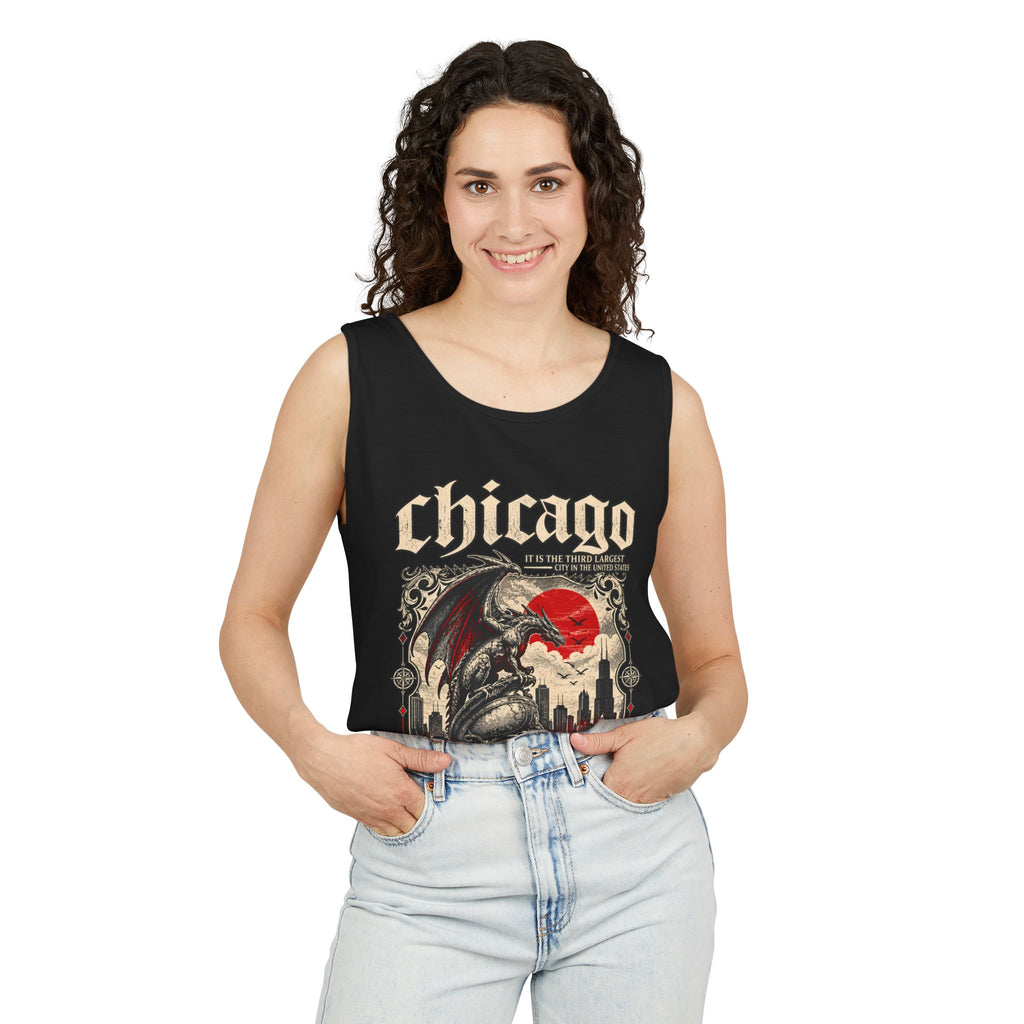 Chicago Vintage Gothic Graphic Tank Top