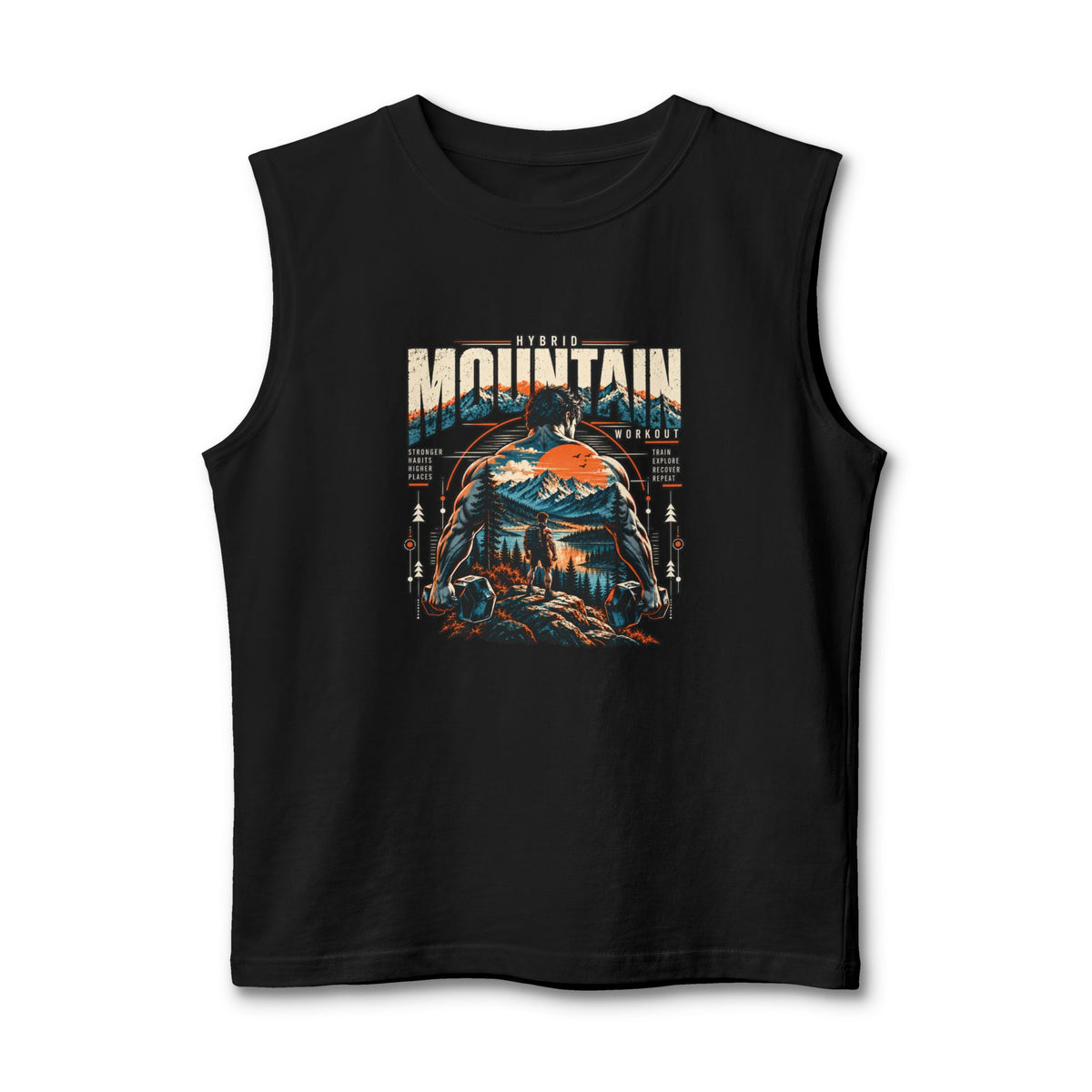 Mountain Adventure Graphic Muscle Tank