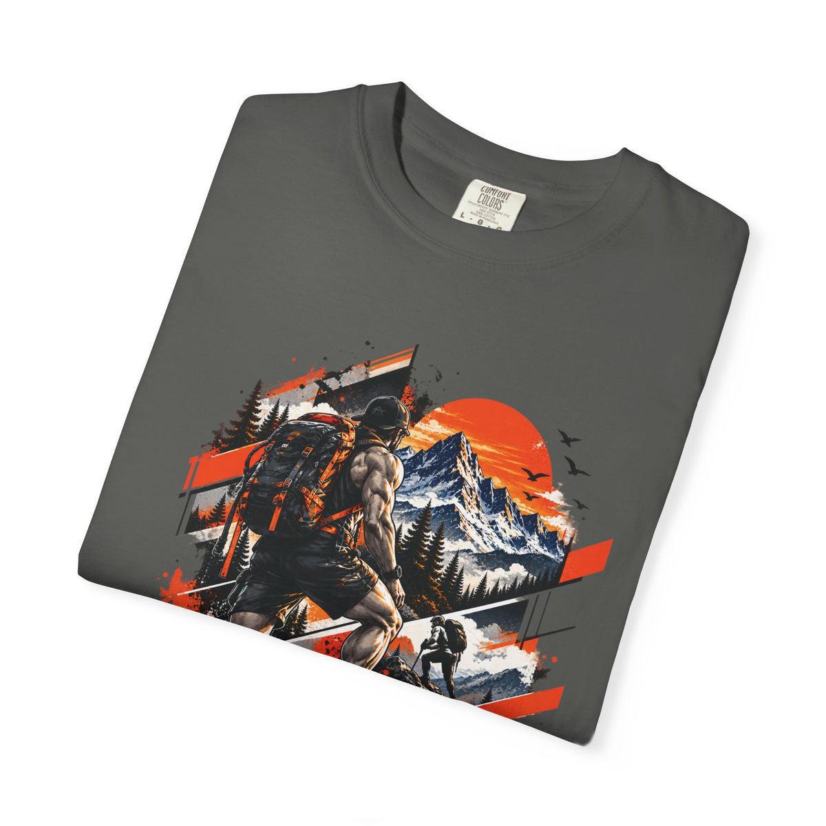 Samurai Warrior Mountain Sunset Graphic T-Shirt