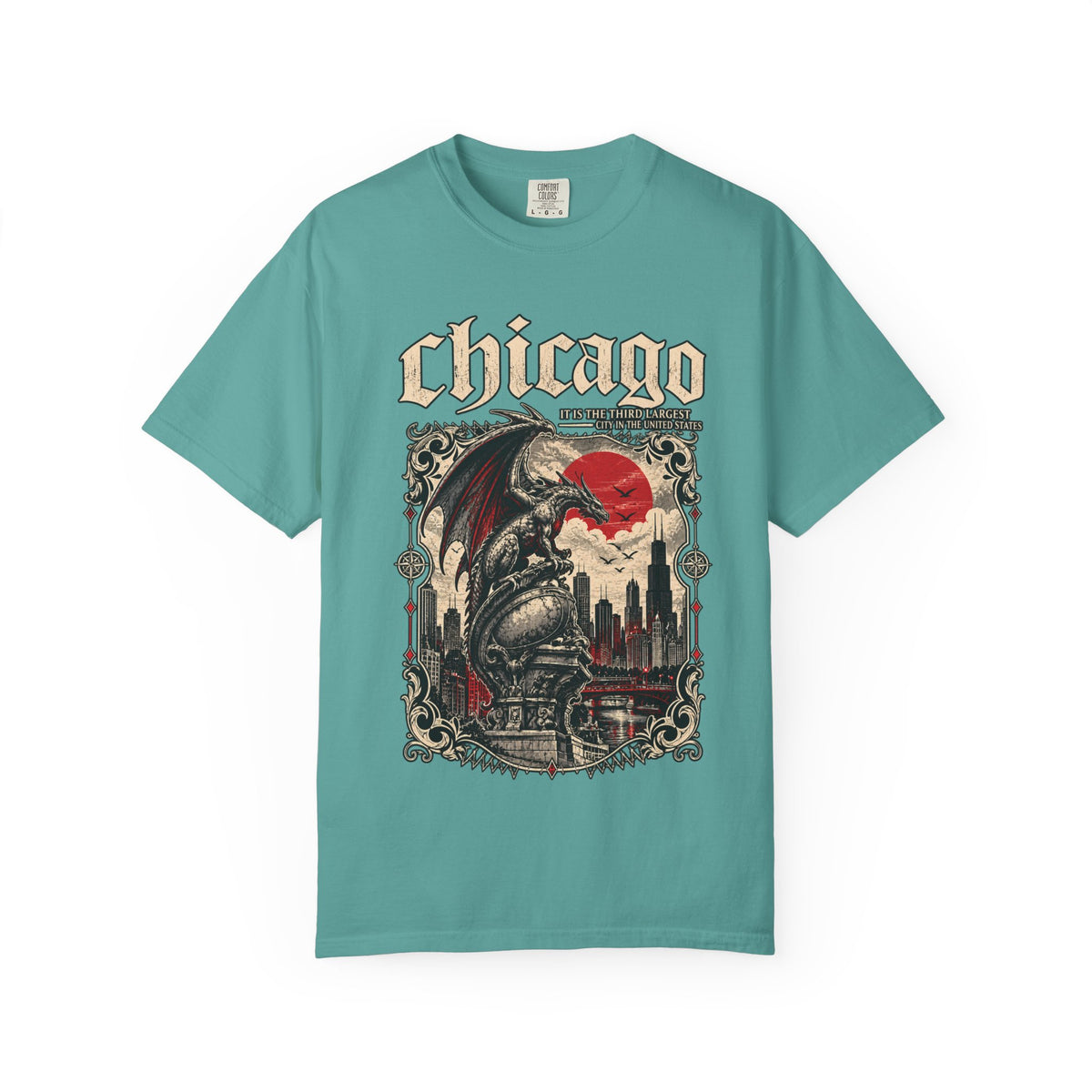 Chicago Gothic Dragon Graphic T-Shirt