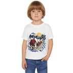 Toddler T-Shirt — Santa and Reindeer Winter Scene Holiday Tee