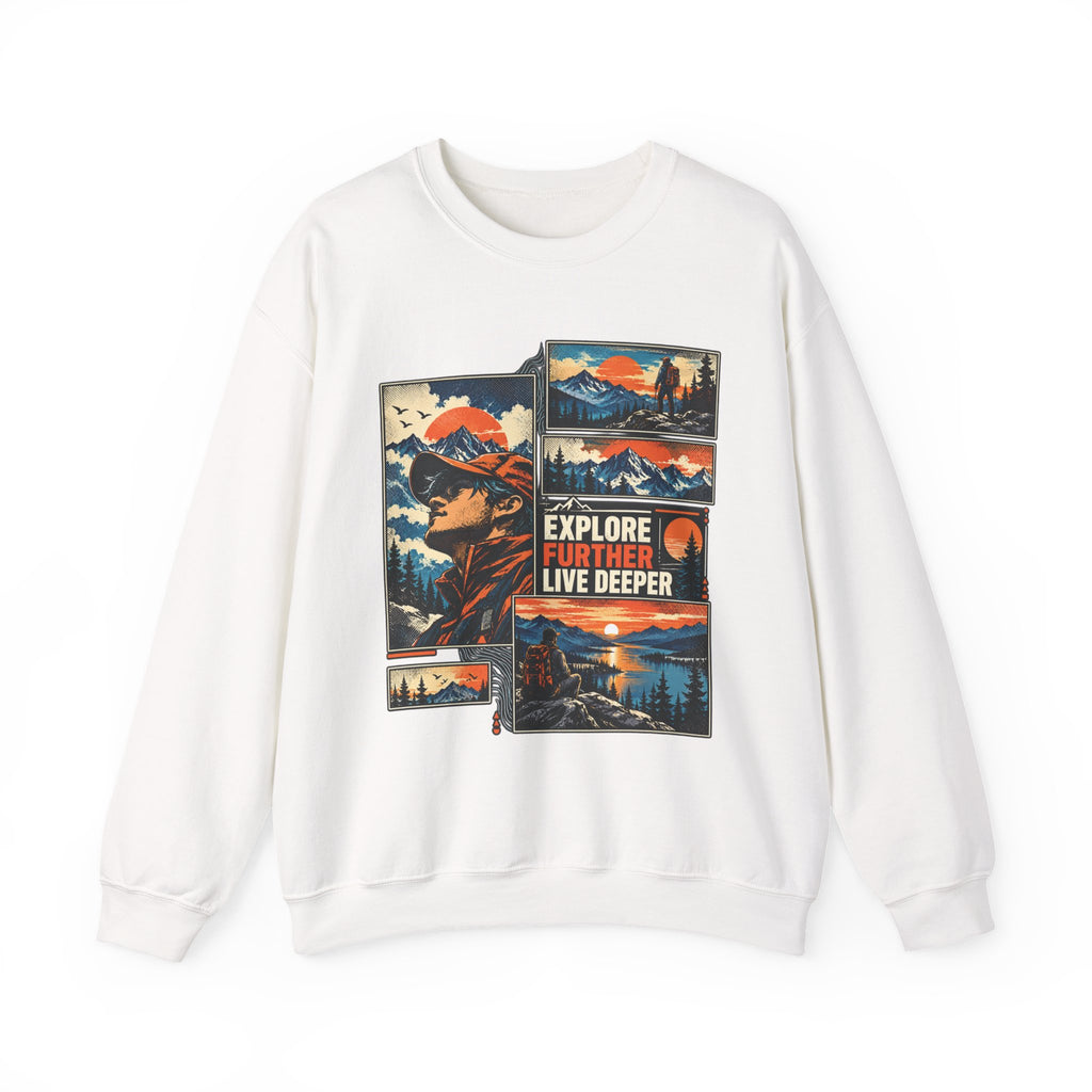 Explore Further Live Deeper Mountain Adventure Sweatshirt
