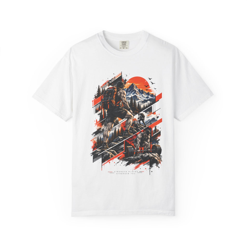 Samurai Warrior Mountain Sunset Graphic T-Shirt