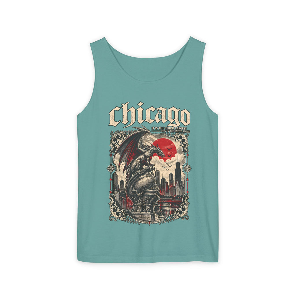 Chicago Gothic Skyline Graphic Tank Top