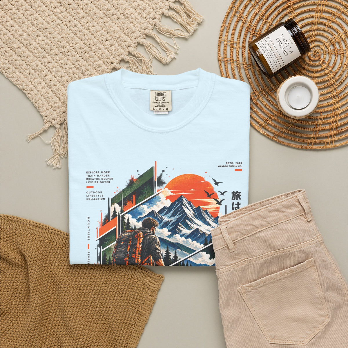 Wanderer Mountain Adventure Graphic T-Shirt