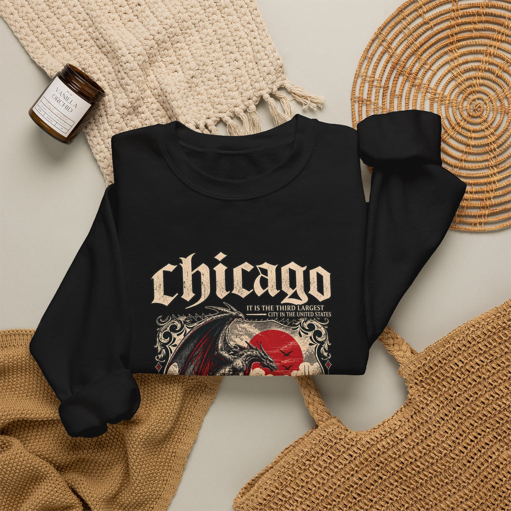 Chicago Gothic Skull Crewneck Sweatshirt