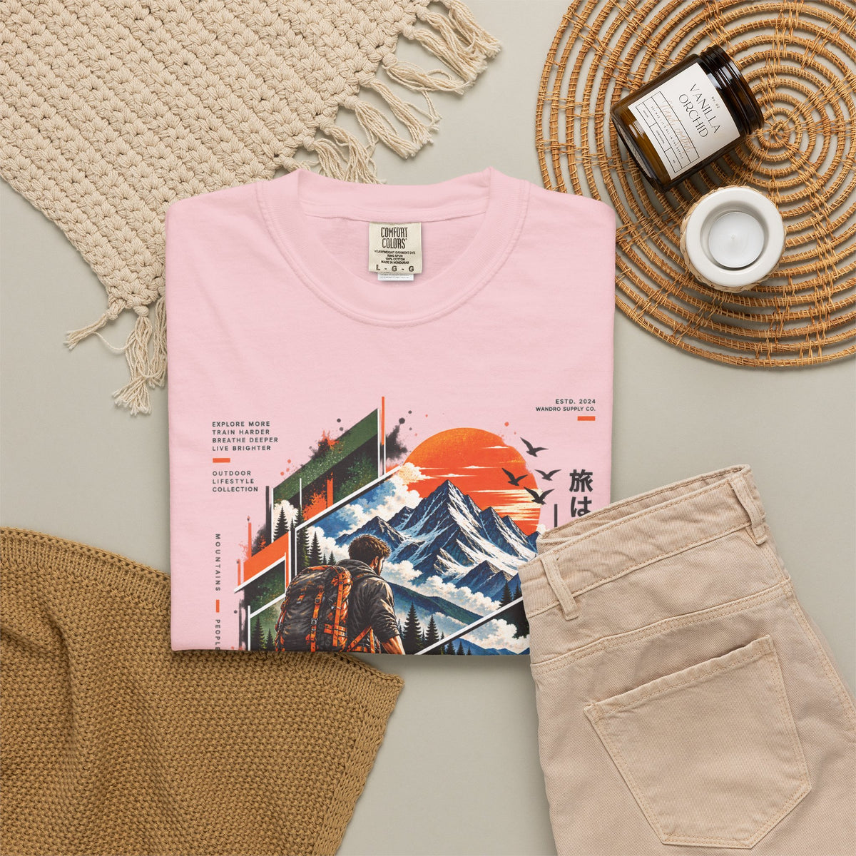 Wanderer Mountain Adventure Graphic T-Shirt