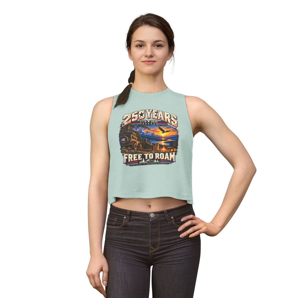 Women's Crop Top – 250 Years Free to Roam American Heritage Design