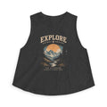 Explore Women’s Crop Top – Mountain Adventure Graphic