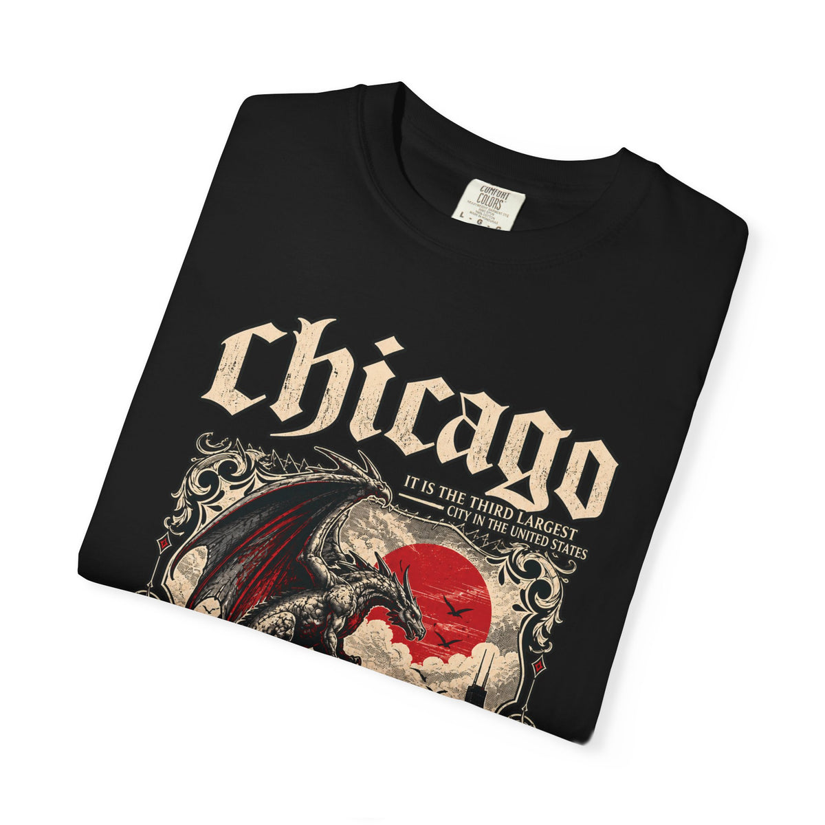 Chicago Gothic Dragon Graphic T-Shirt