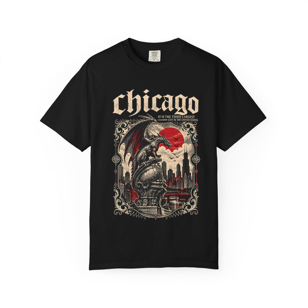 Chicago Gothic Dragon Graphic T-Shirt
