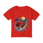 Toddler T-Shirt — Santa and Reindeer Winter Scene Holiday Tee