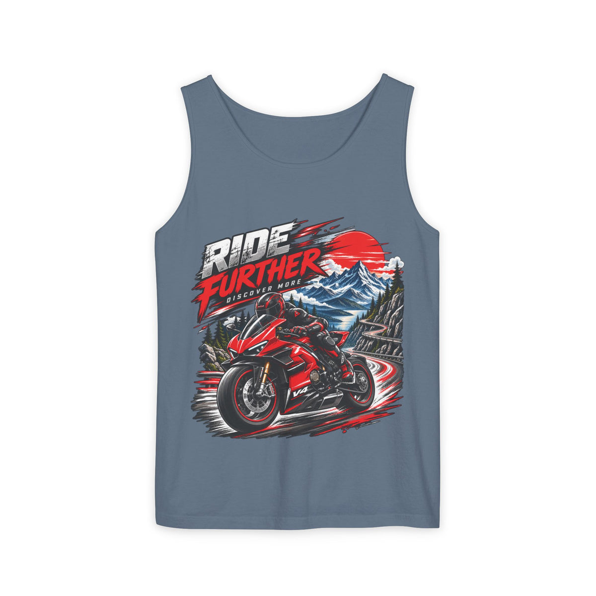 Ride Further Motorcycle Tank Top