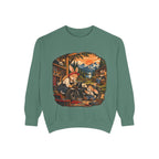 Vintage Bunny Mechanics Sweatshirt — Retro Woodland Motorcycle Crewneck