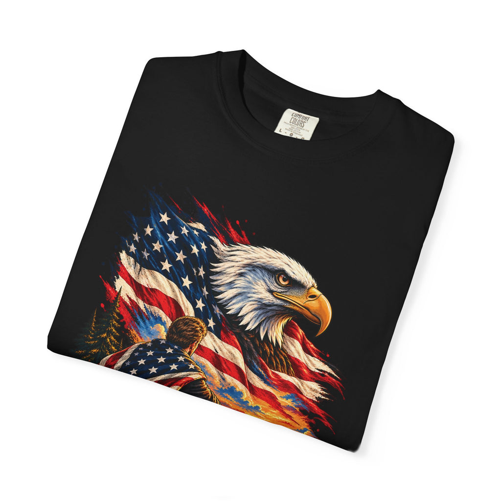 Patriotic Bald Eagle American Flag T-Shirt