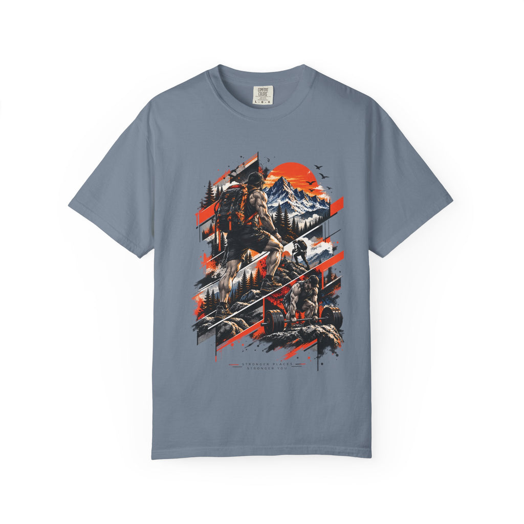Samurai Warrior Mountain Sunset Graphic T-Shirt