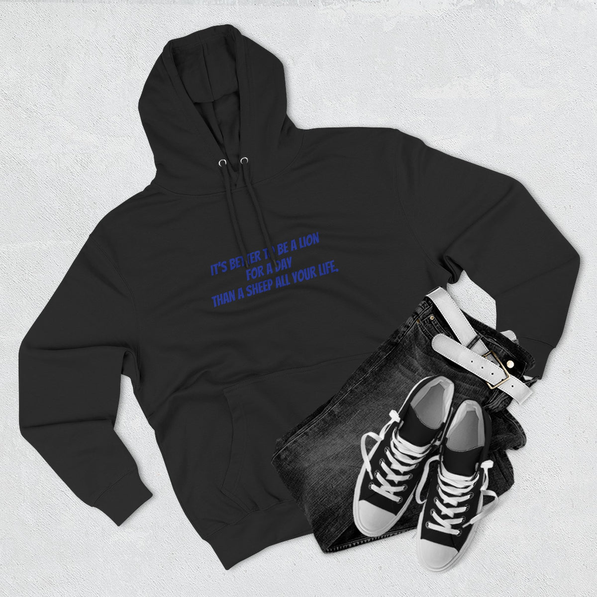 Lion Graphic Hoodie – “It’s Better to Be a Lion” Inspirational Pullover