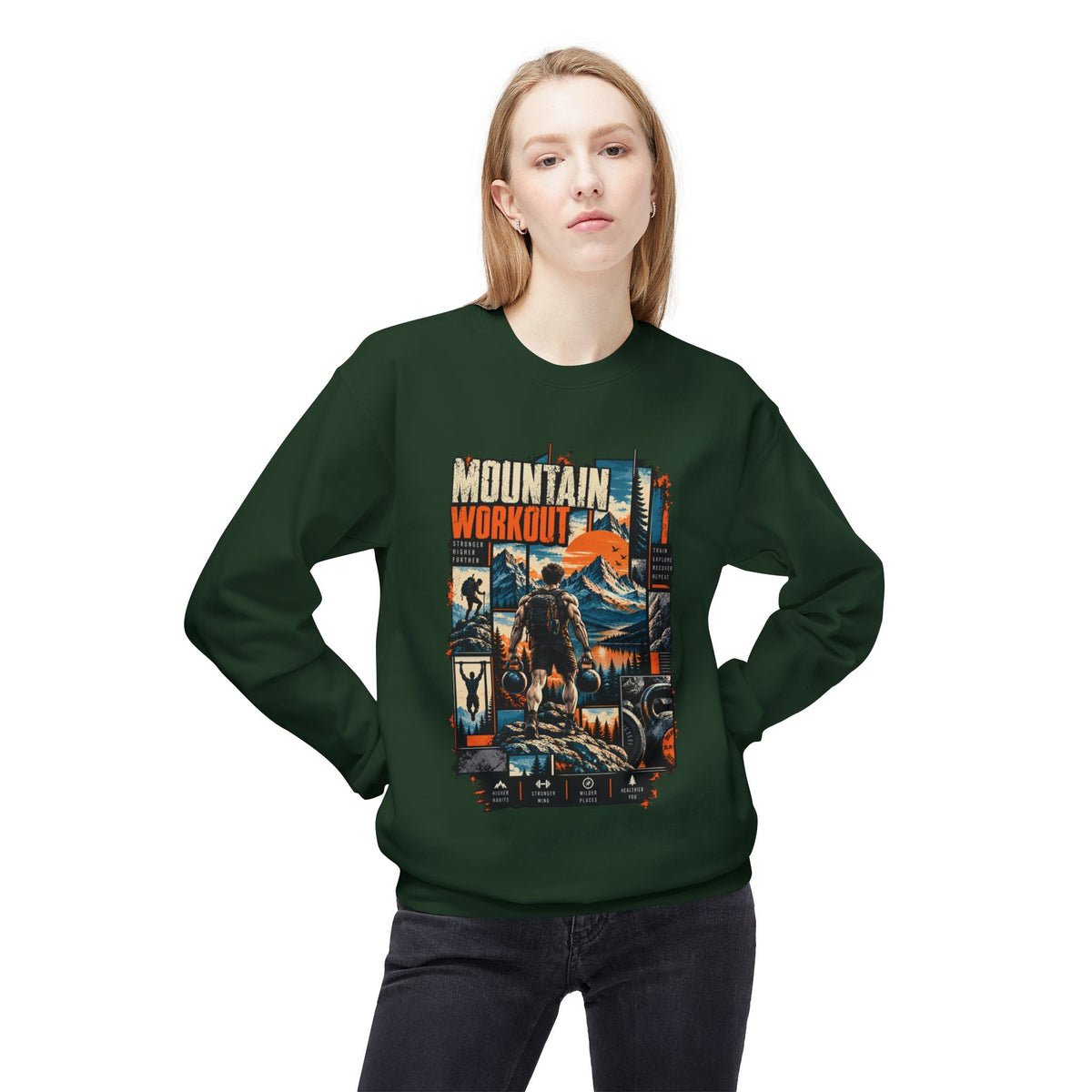 Mountain Workout Adventure Crewneck Sweatshirt