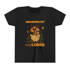 Wanderlust Explorer Youth Tee — Deer Map Adventure Kids T‑Shirt