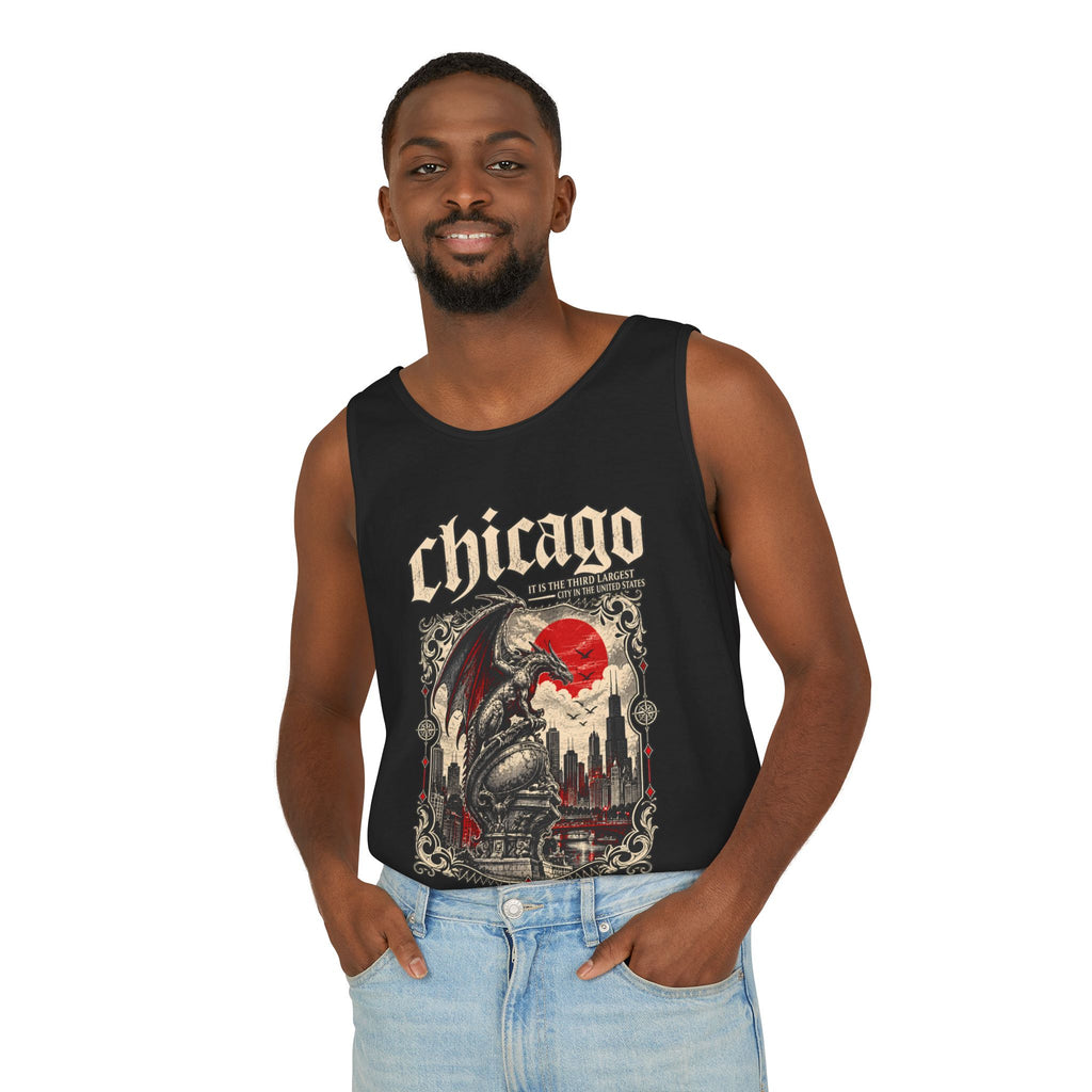 Chicago Vintage Gothic Graphic Tank Top
