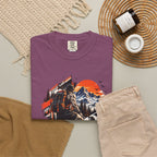 Samurai Warrior Mountain Sunset Graphic T-Shirt