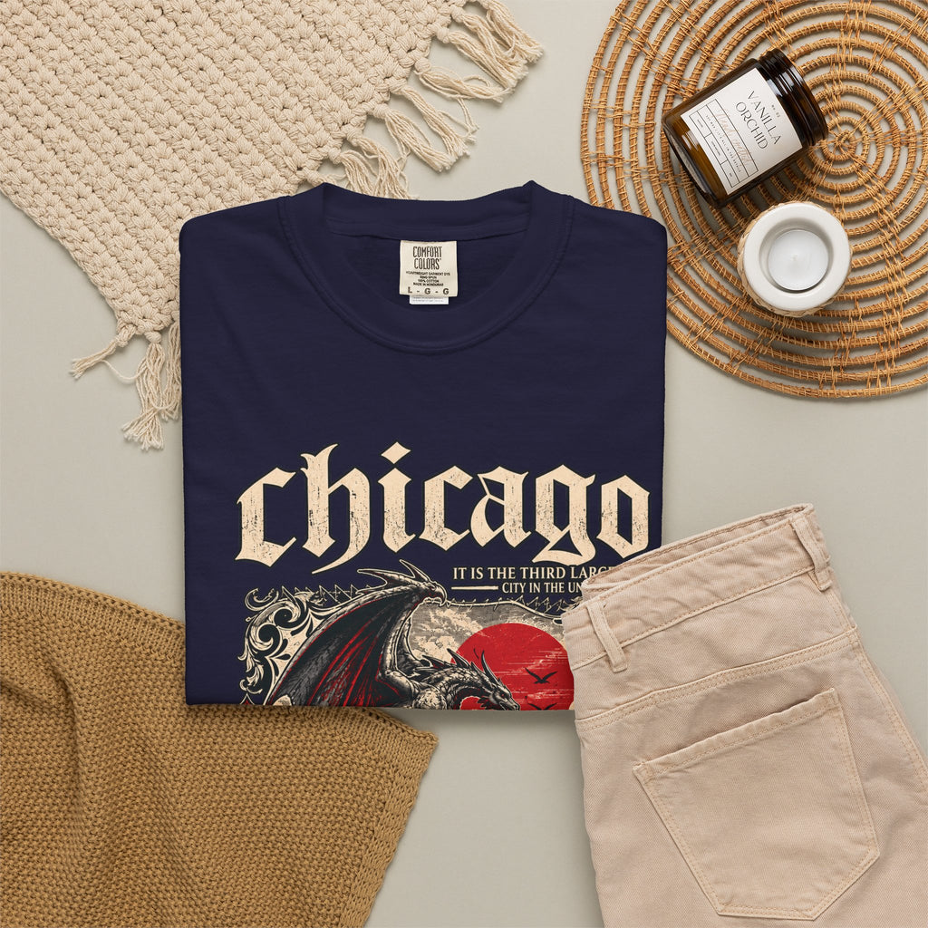 Chicago Gothic Dragon Graphic T-Shirt