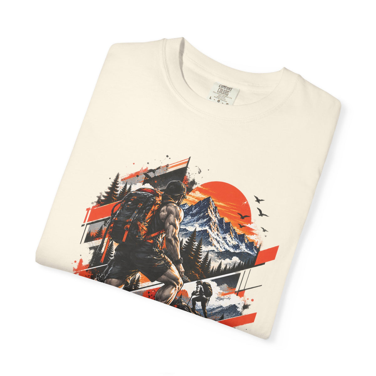 Samurai Warrior Mountain Sunset Graphic T-Shirt
