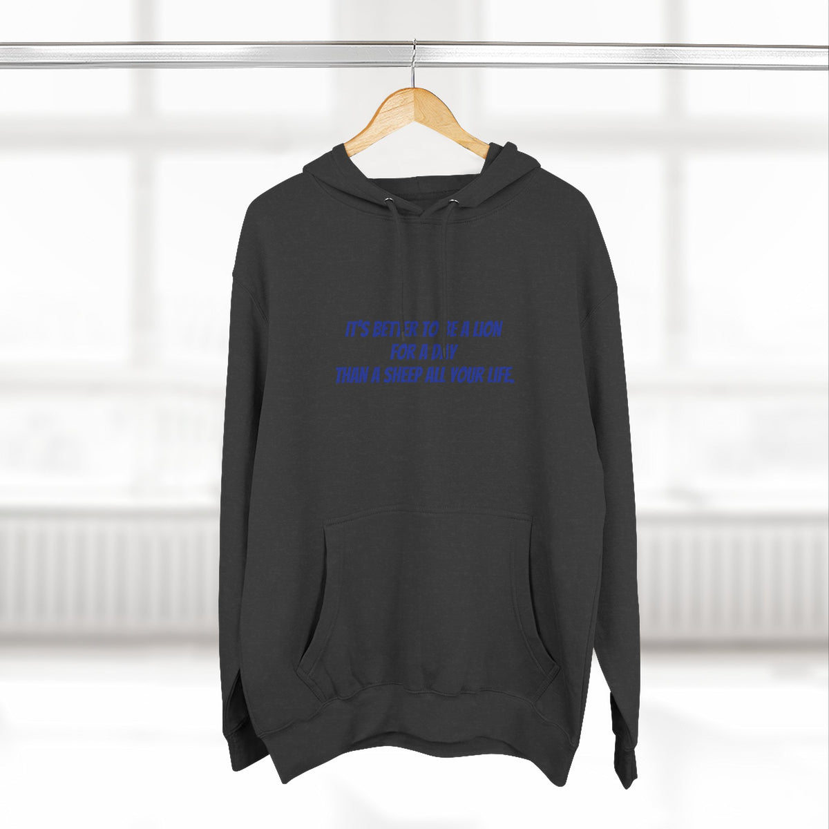 Lion Graphic Hoodie – “It’s Better to Be a Lion” Inspirational Pullover