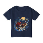 Toddler T-Shirt — Santa and Reindeer Winter Scene Holiday Tee