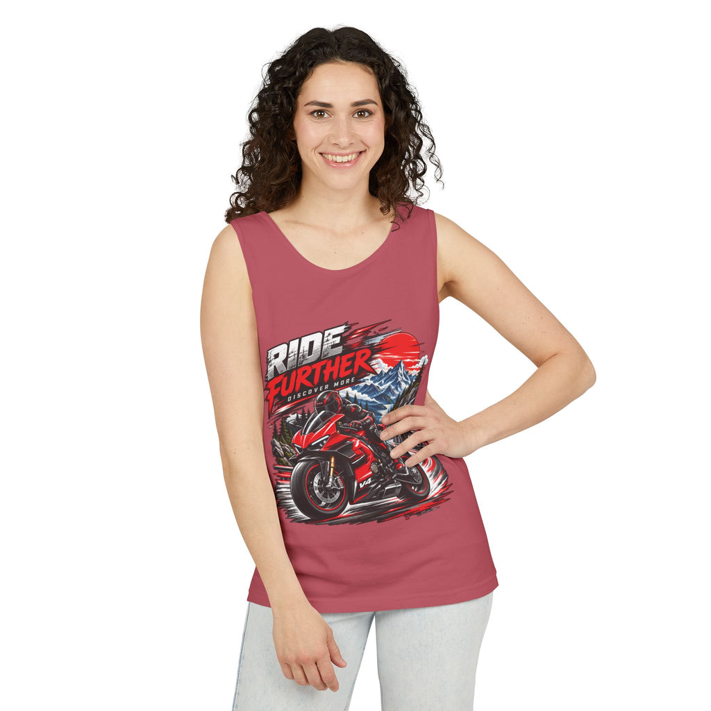 Ride Further Motorcycle Tank Top
