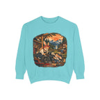 Vintage Bunny Mechanics Sweatshirt — Retro Woodland Motorcycle Crewneck