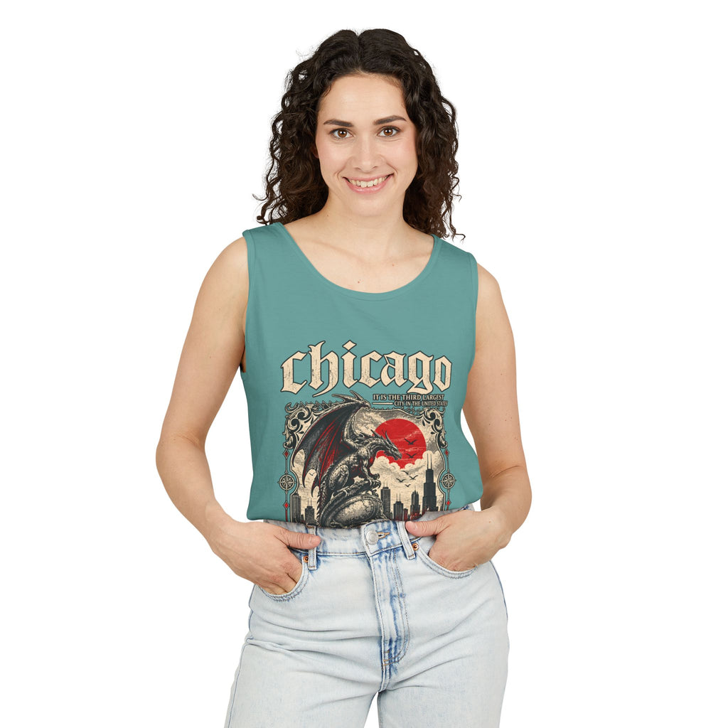 Chicago Vintage Gothic Graphic Tank Top