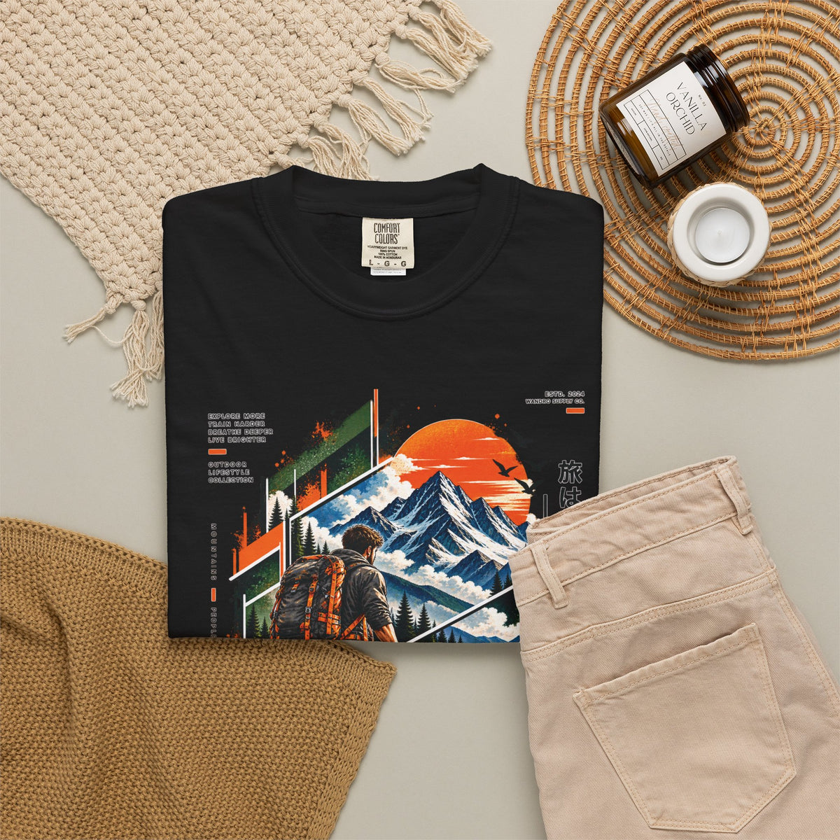 Wanderer Mountain Adventure Graphic T-Shirt