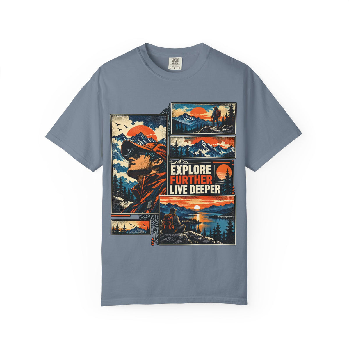 Explore Further Live Deeper Adventure Graphic T-Shirt