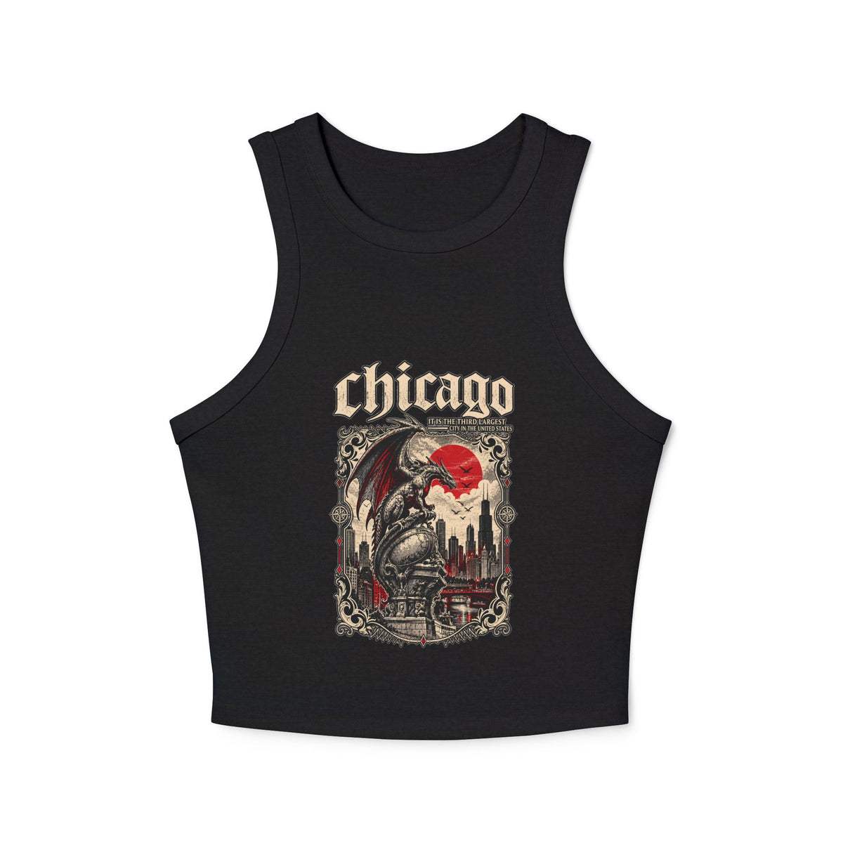 Chicago Gothic Graphic Racer Tank Top