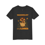 Wanderlust Explorer Youth Tee — Deer Map Adventure Kids T‑Shirt