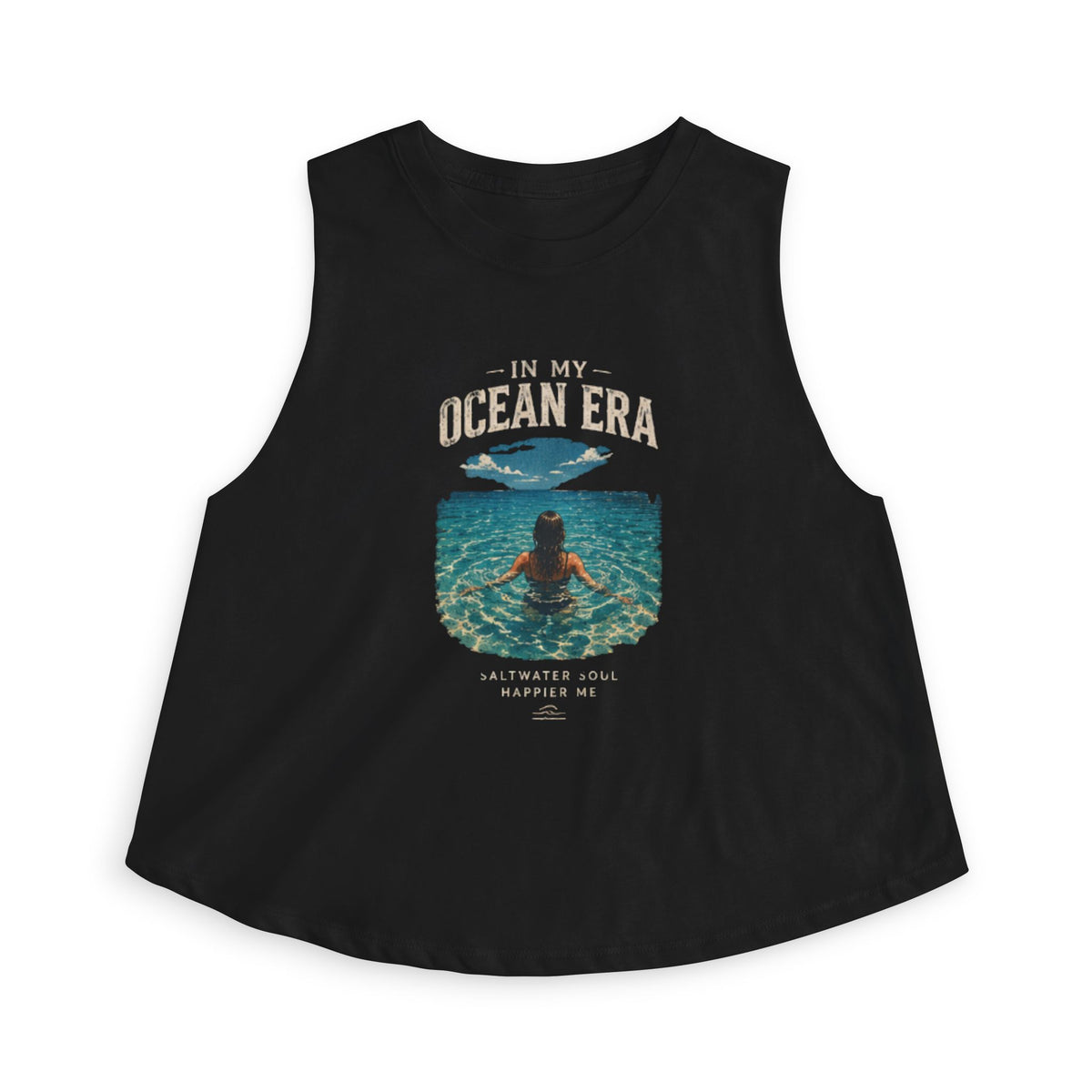 Ocean Era Crop Top — "In My Ocean Era" Beach Tank for Women