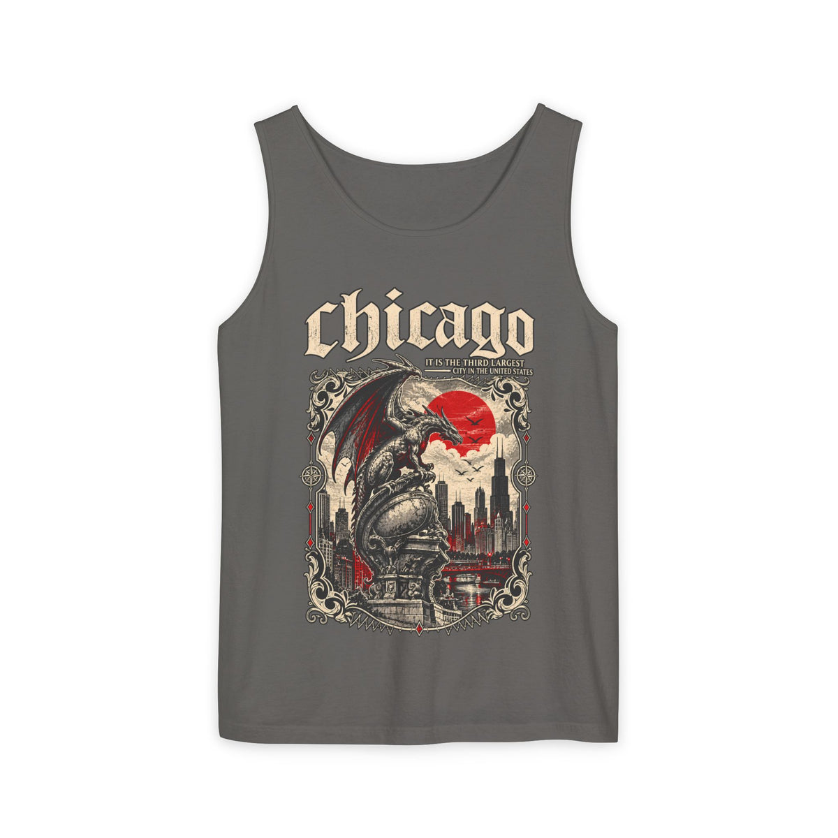 Chicago Vintage Gothic Graphic Tank Top