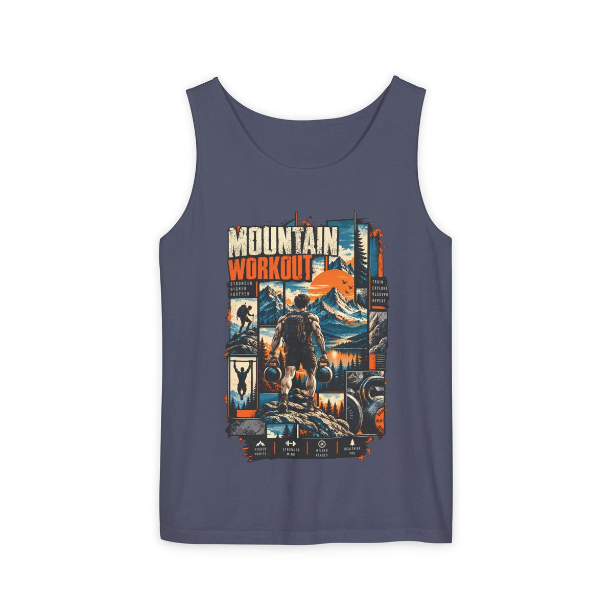 Mountain Workout Graphic Tank Top