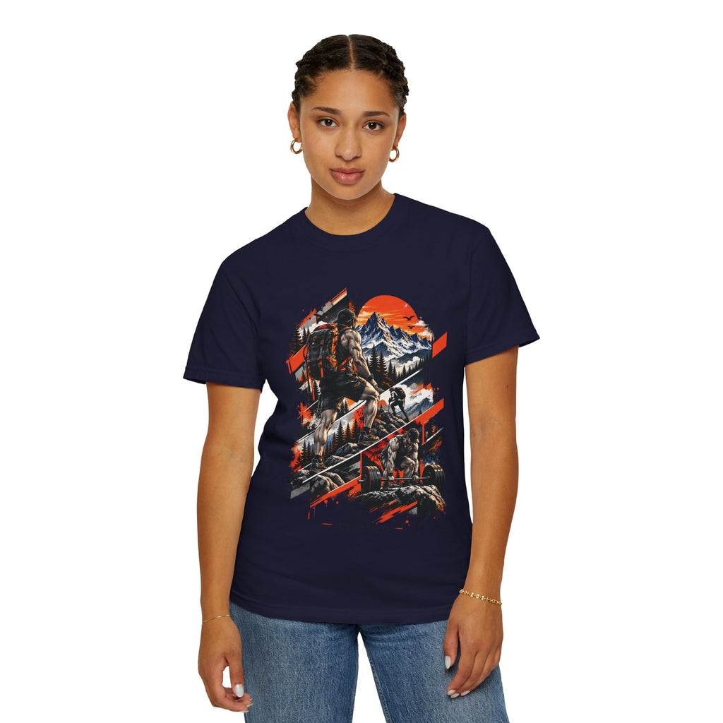 Samurai Warrior Mountain Sunset Graphic T-Shirt