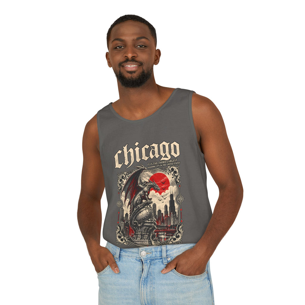 Chicago Vintage Gothic Graphic Tank Top