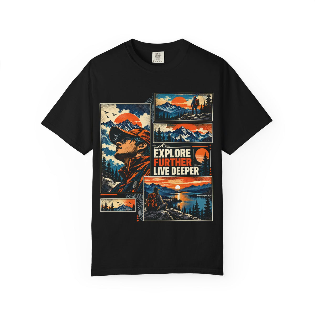 Explore Further Live Deeper Adventure Graphic T-Shirt